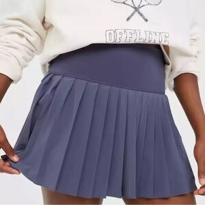 Blue pleated tennis skirt